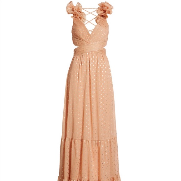 Vici Shimmer Chiffon Ruffle Cutout Dress - Picture 6 of 9